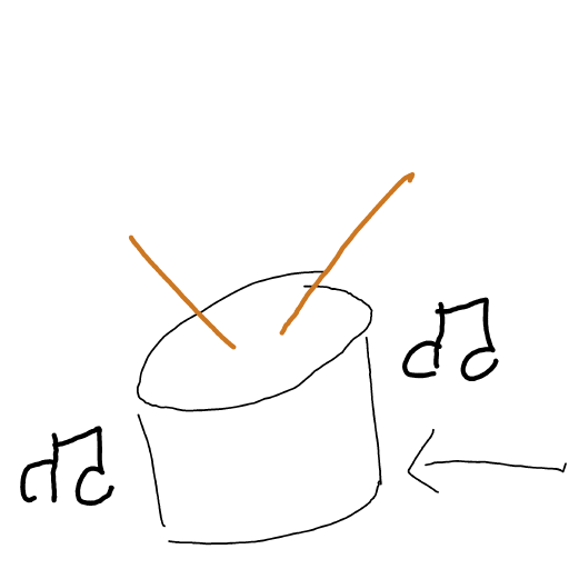 Drum drawing by Shandi