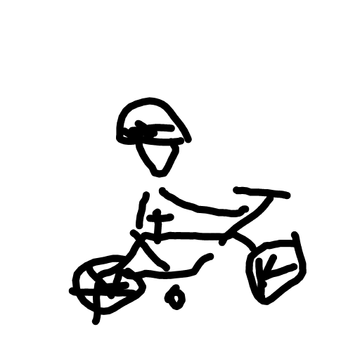 Bicycle drawing by sea-wave-artist