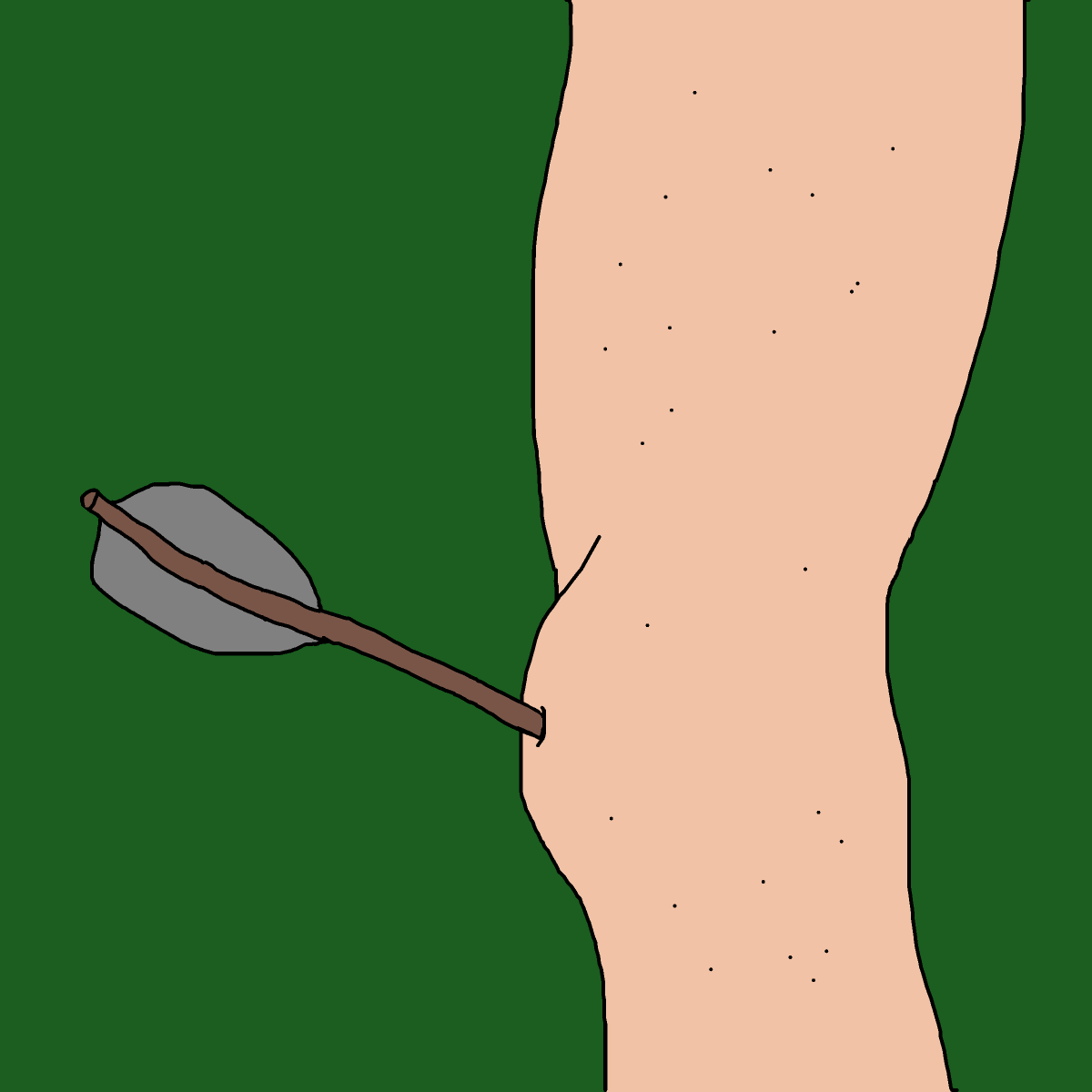 Arrow to the Knee drawing by krissywissy