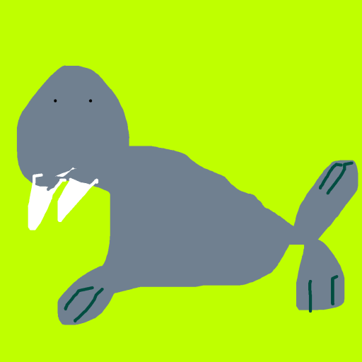 Walrus drawing by kylechandler