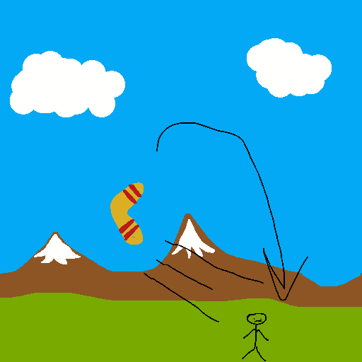 Boomerang drawing by pancakes palette