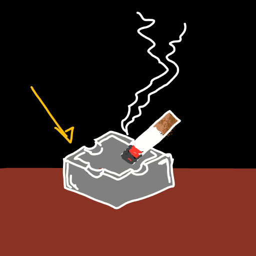 Ashtray drawing by mjolnirbear