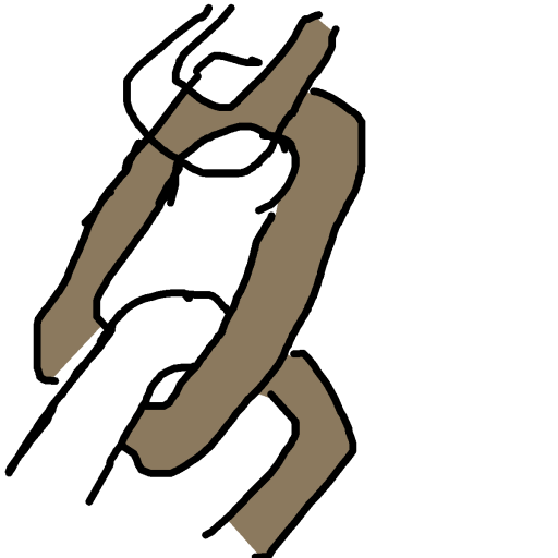 Chain drawing by copper-color-sketch