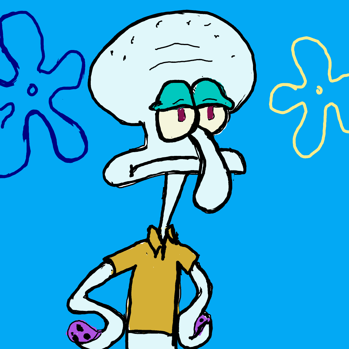 Squidward drawing by manders