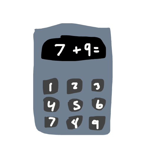 Calculator drawing by wave-zest-painter