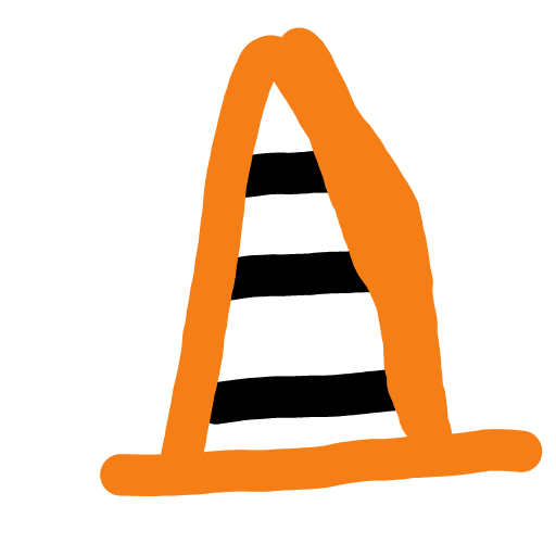 Traffic Cone drawing by sage-onyx-soul