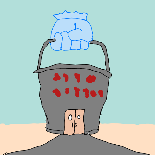 Chum Bucket drawing by Guardianoflives