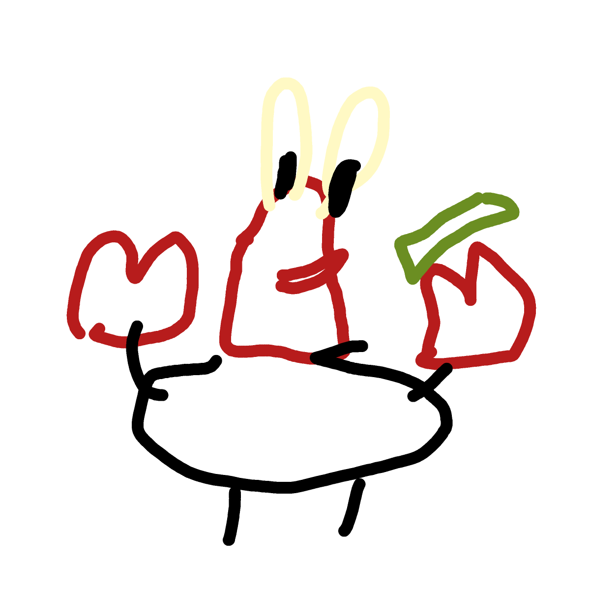 Mr Krabs drawing by Mrs O