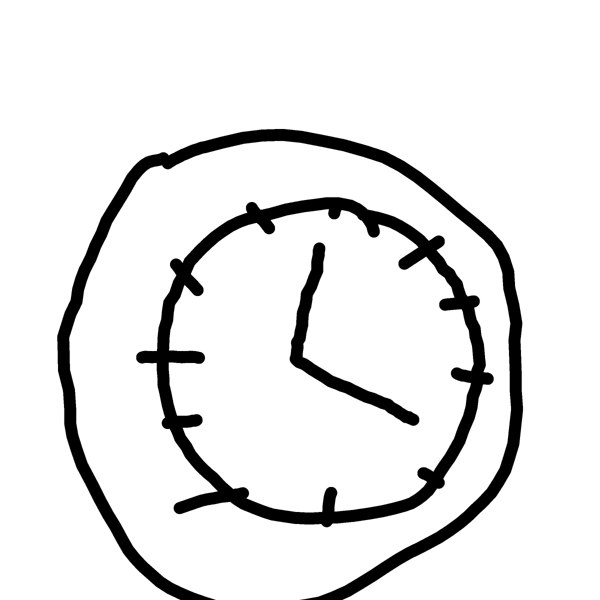 Clock drawing by sea-wave-artist