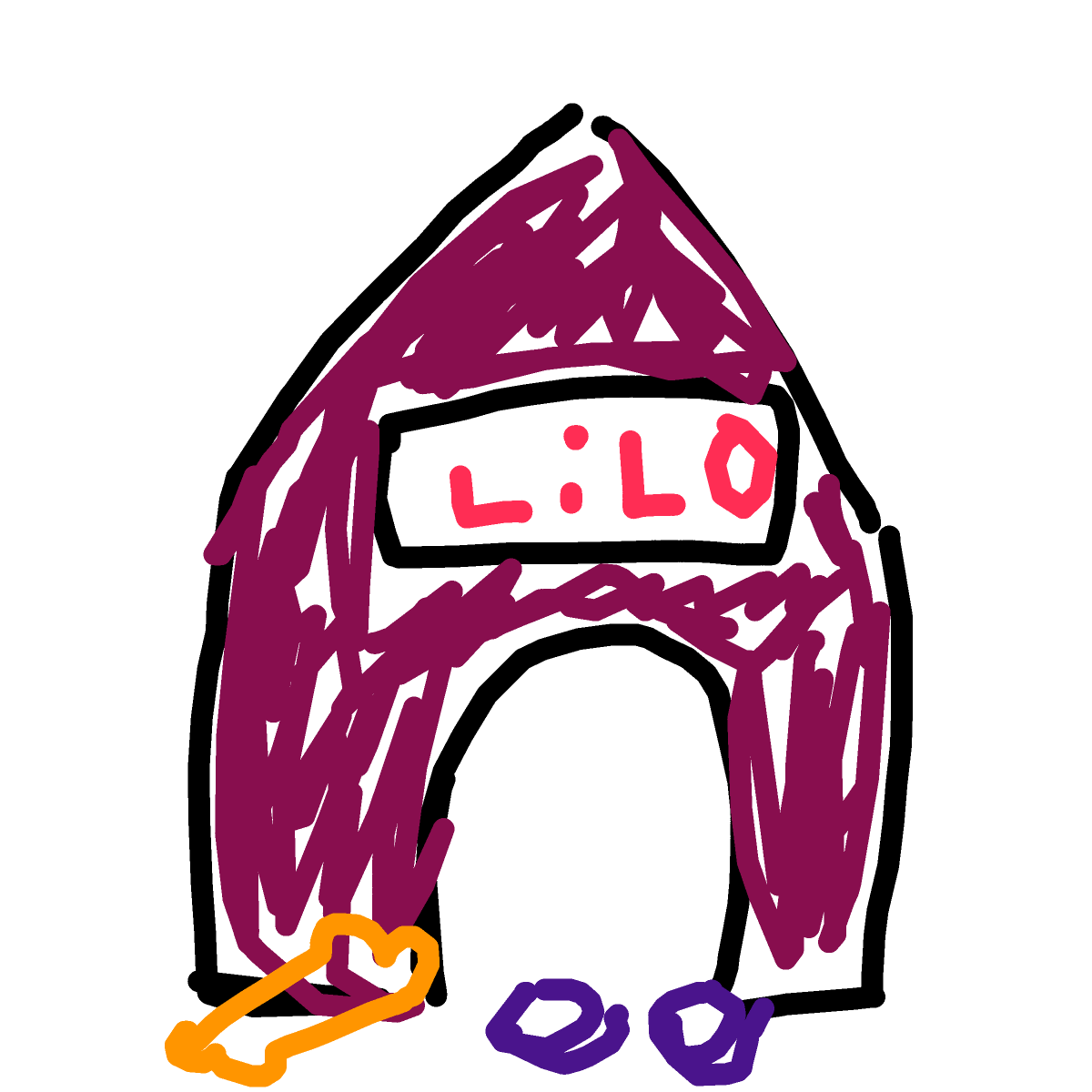 Doghouse drawing by Dada