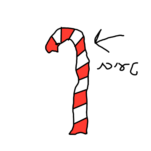 Candy Cane drawing by Almog