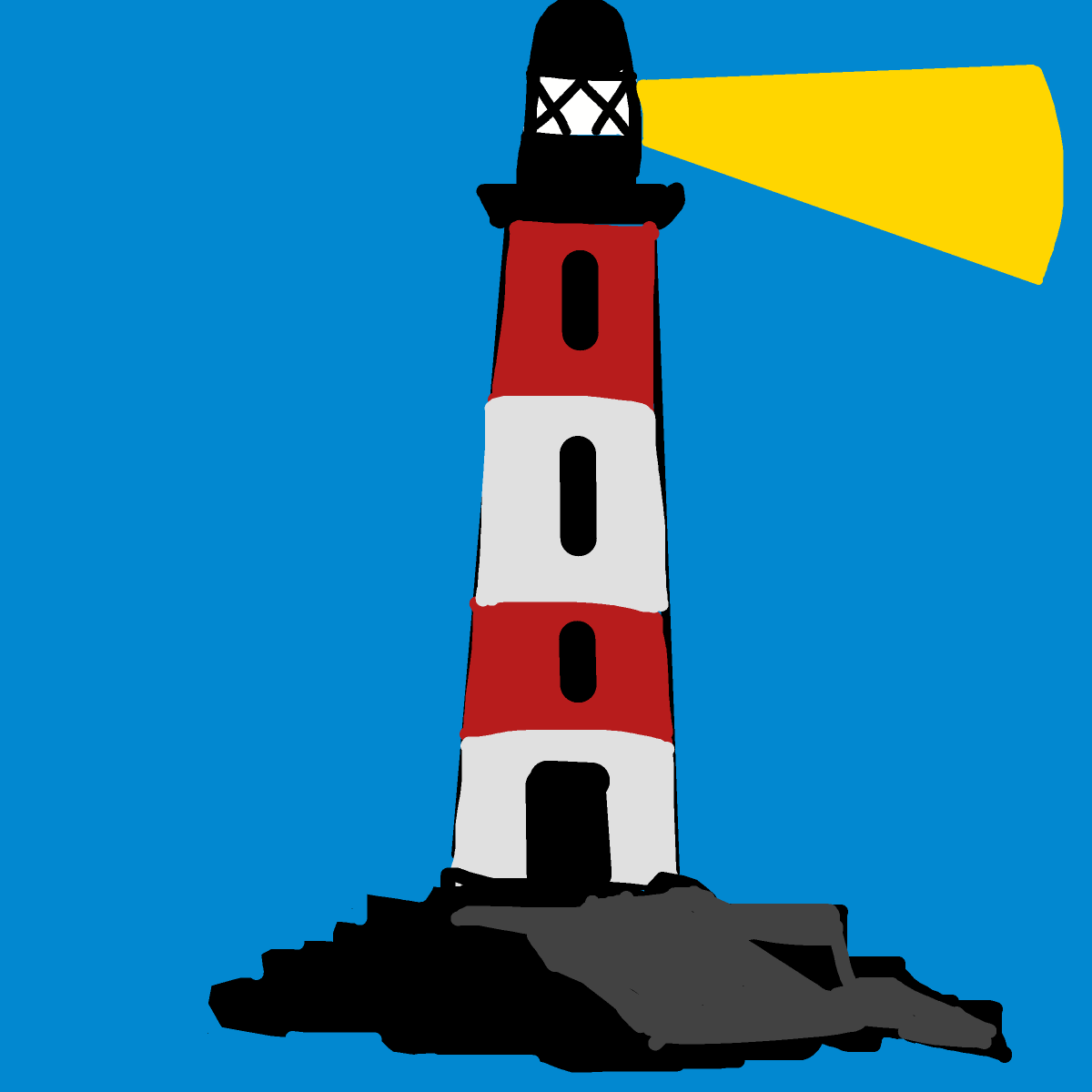 Lighthouse drawing by navy-fine-loom