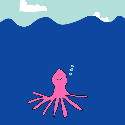 Octopus drawing by Cwis448