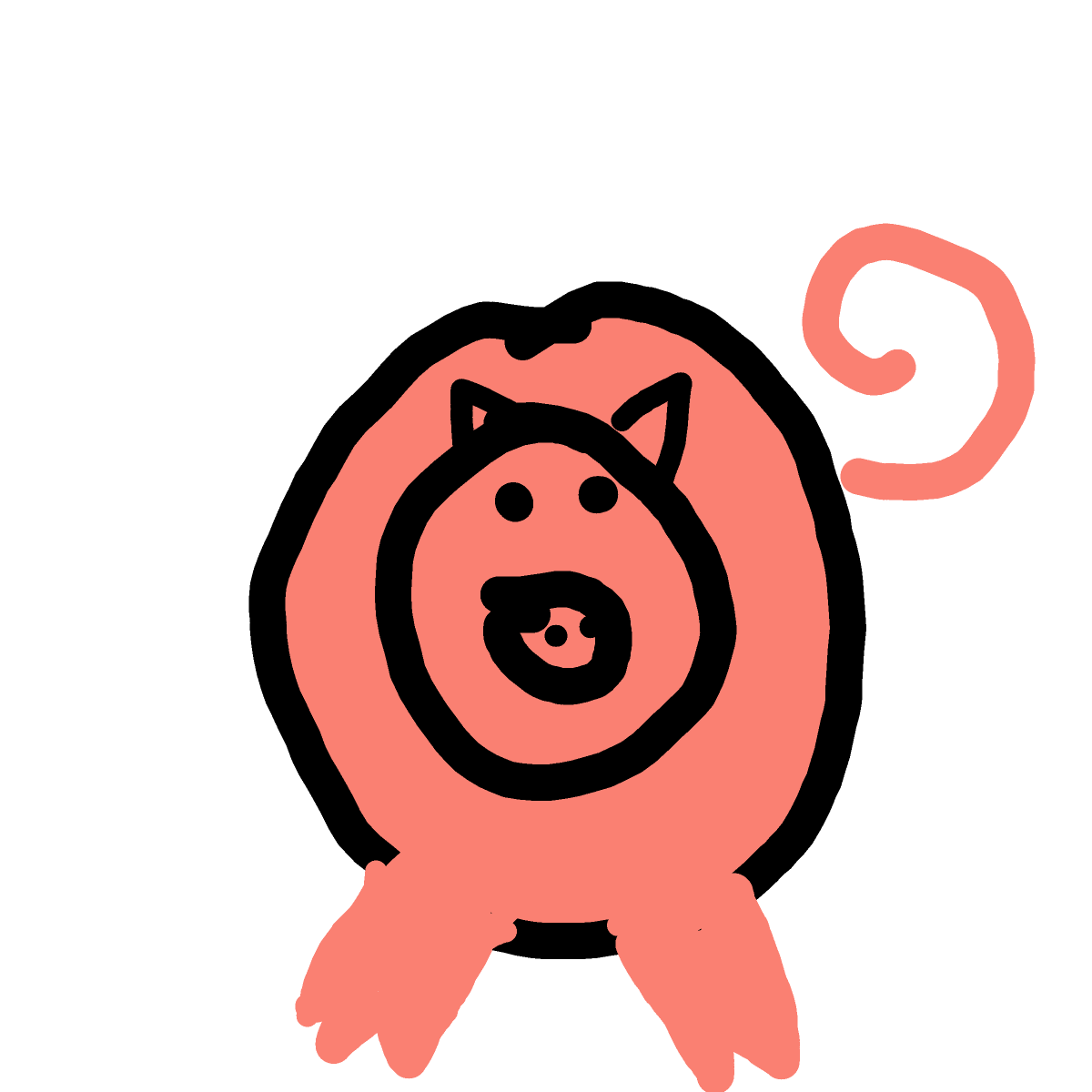 Pig drawing by base-just-king