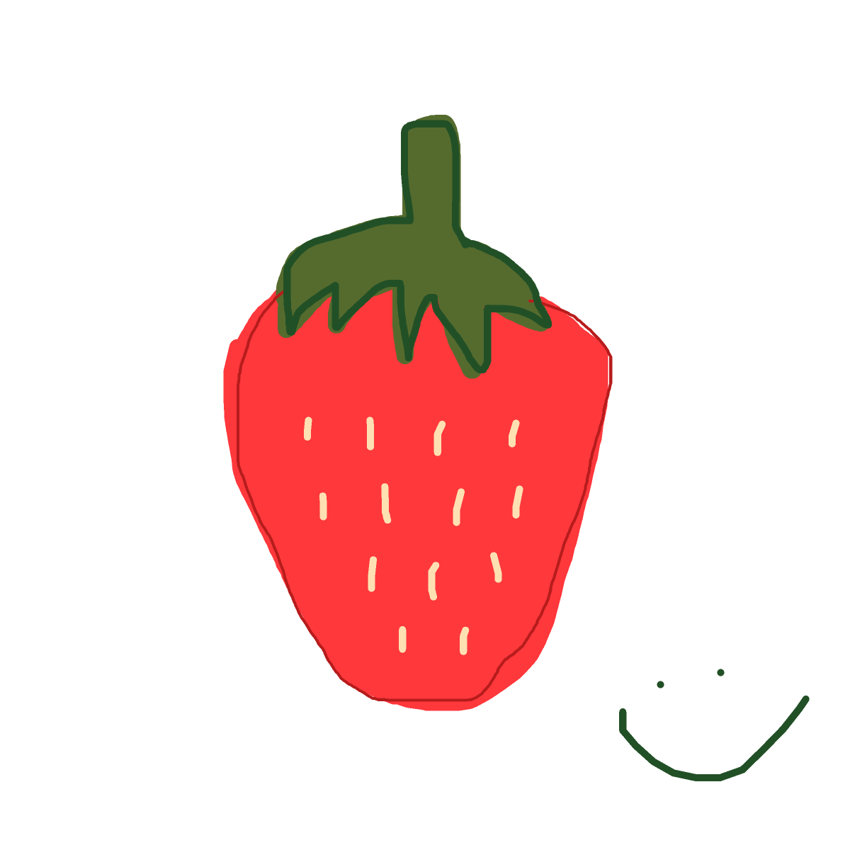 Strawberry drawing by beksss