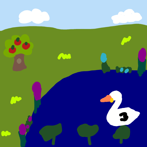Swan drawing by SafiyyaJ