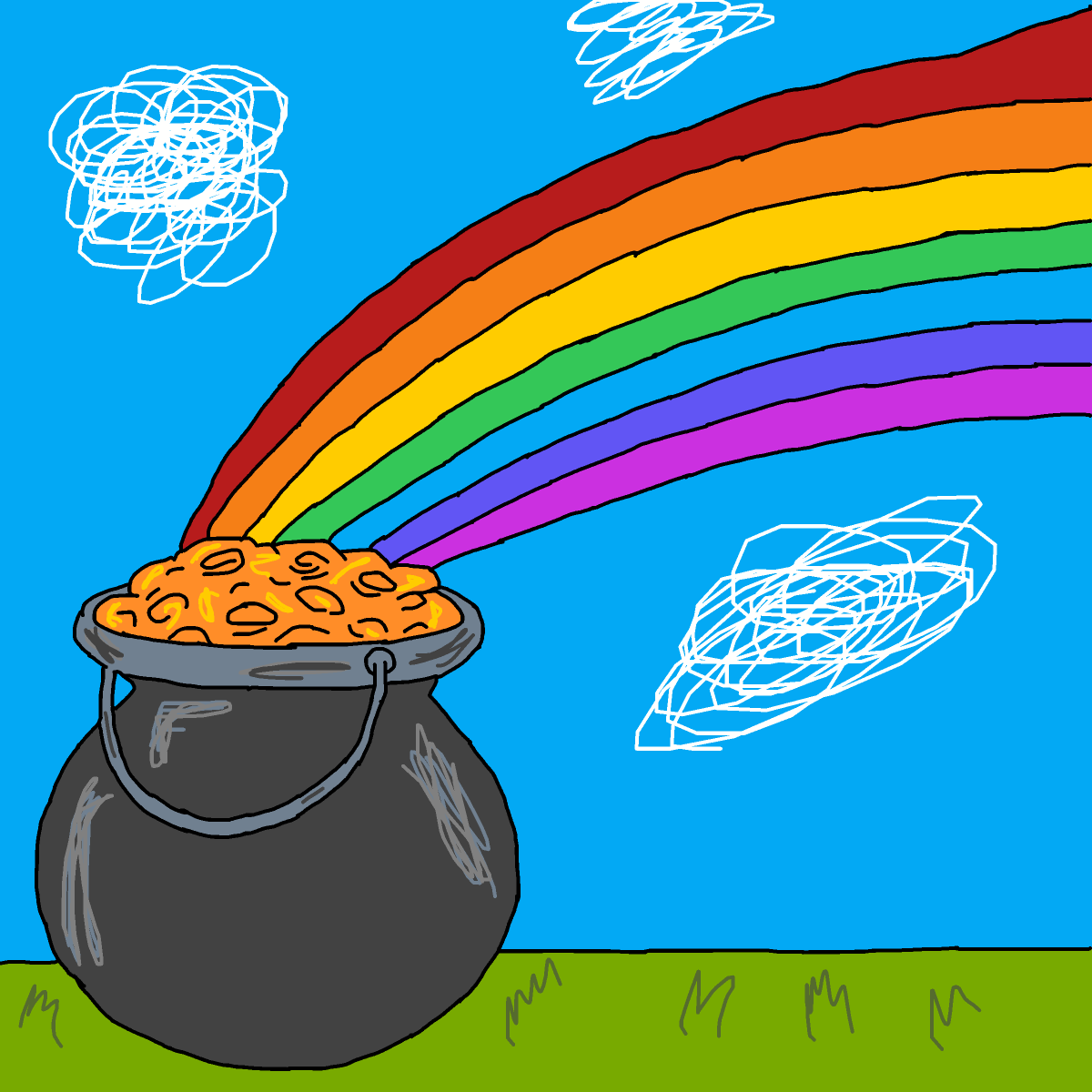 Pot of Gold drawing by monthra