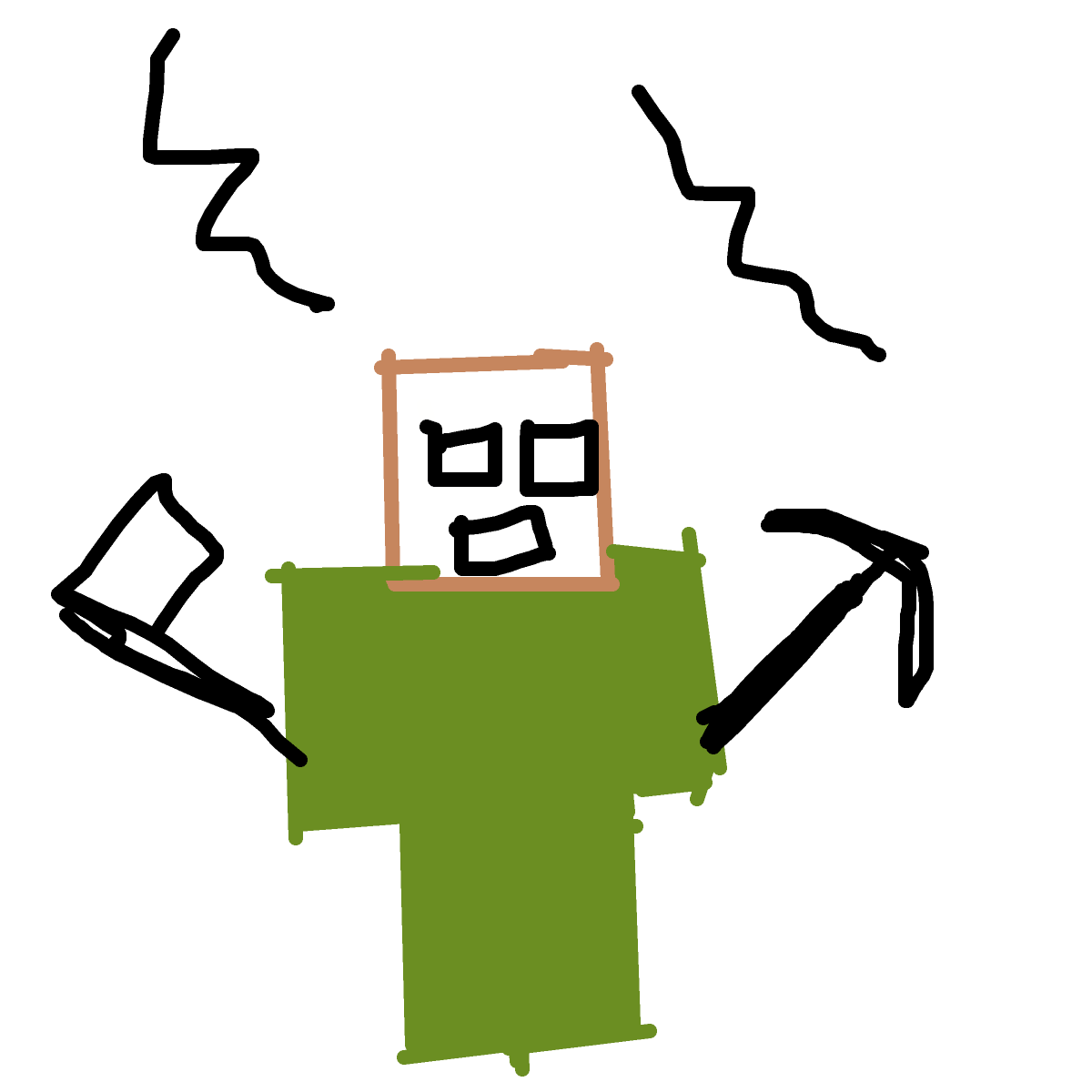 Herobrine drawing by mega-sun-illustrator