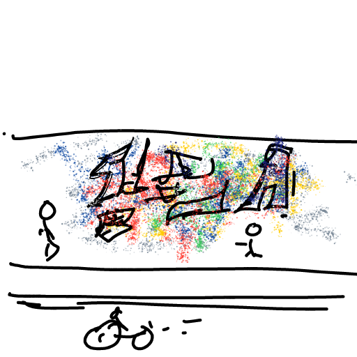 Graffiti drawing by Shew
