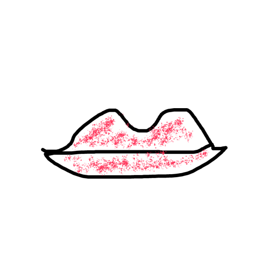 Lips drawing by theduchess
