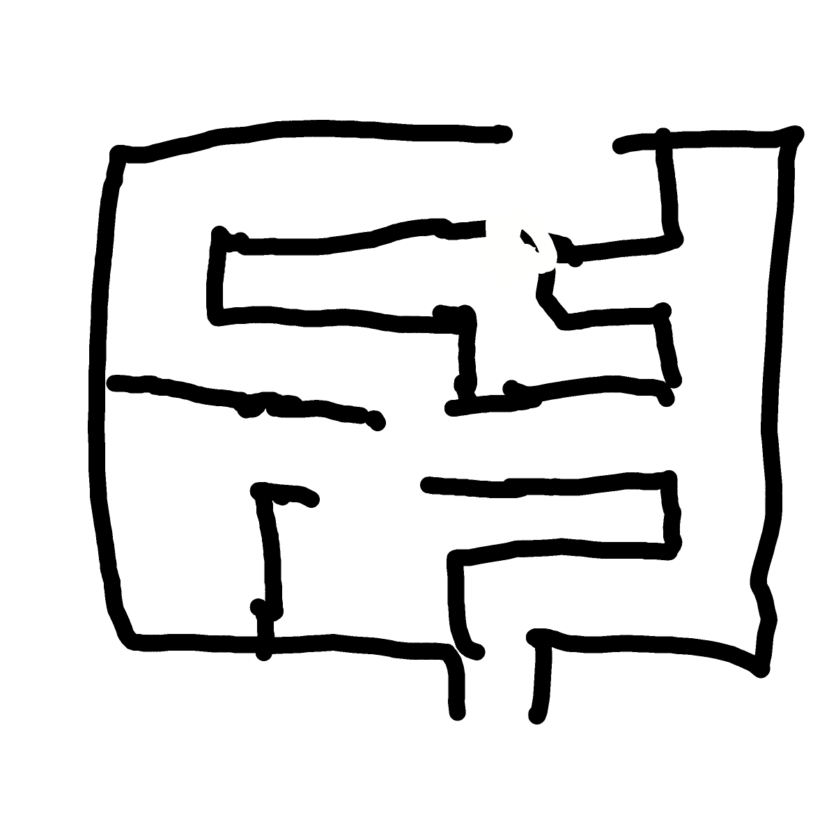 Maze drawing by Horseeeeeeeeey