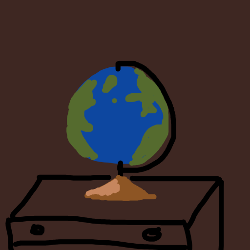 Globe drawing by firecracker
