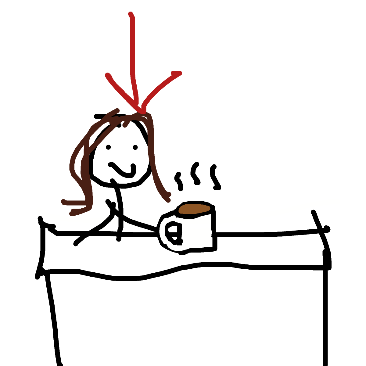Barista drawing by val