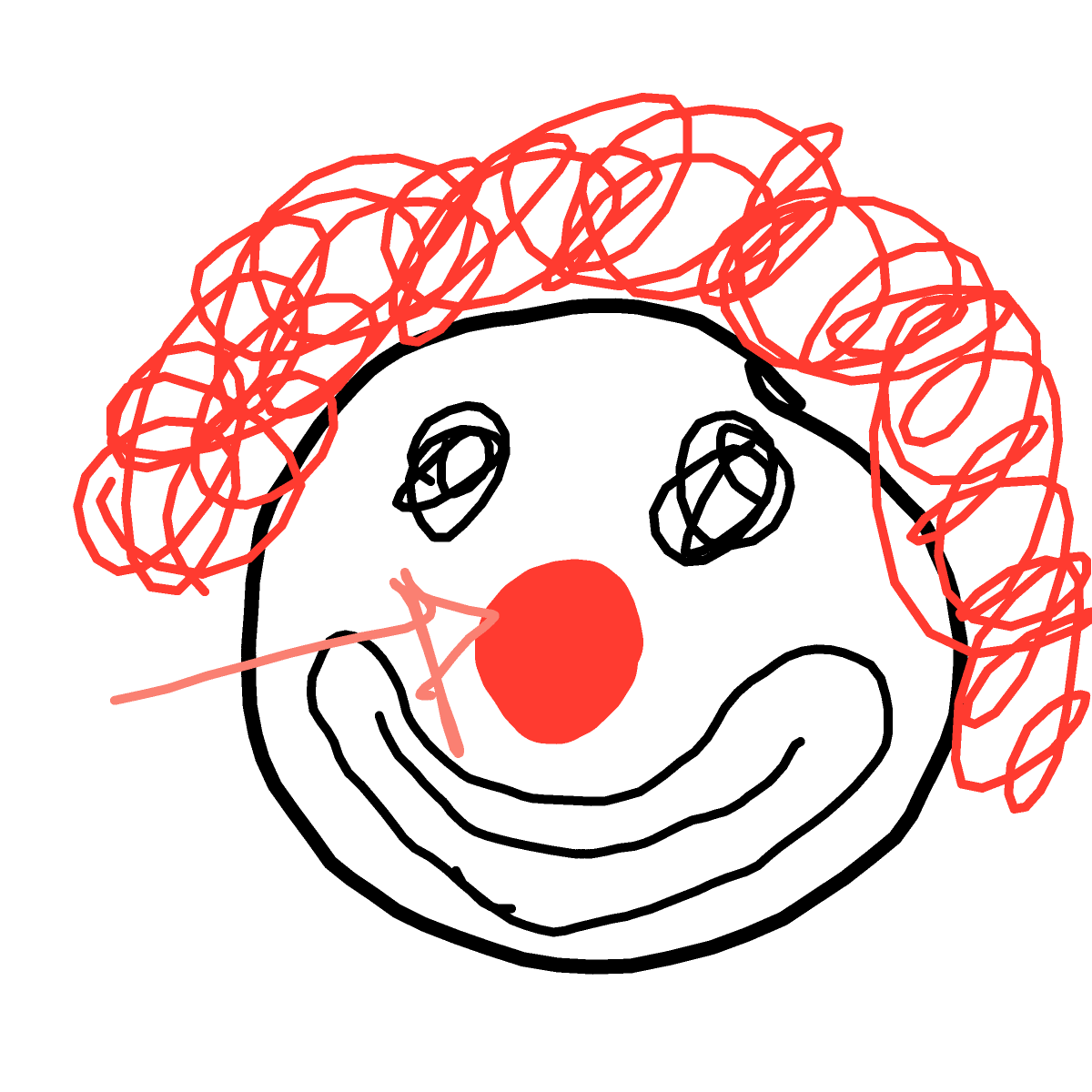 Clown Nose drawing by Bri3