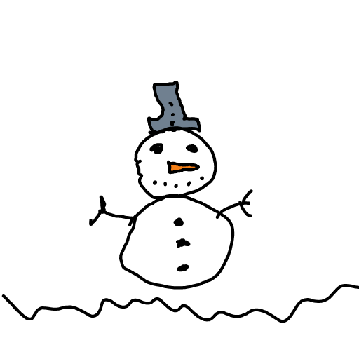 Snowman drawing by Almog