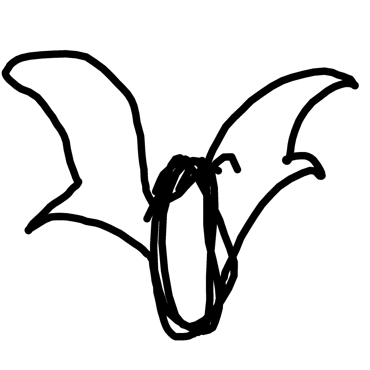 Bat drawing by Bri3