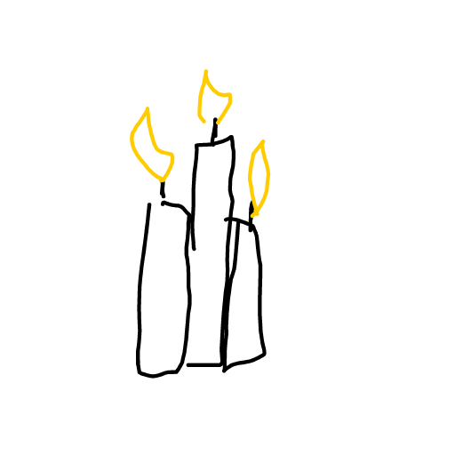 Candles drawing by Tinkerbell