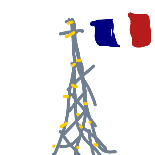 Eiffel Tower drawing by kckitty