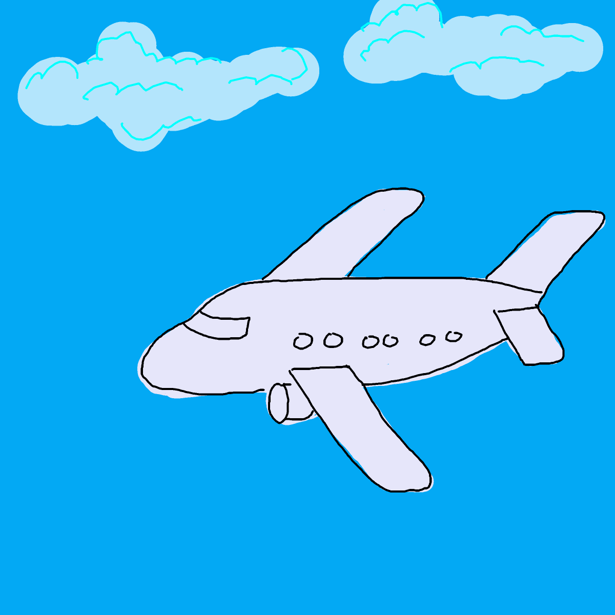 Airplane drawing by gamma-coal-wheel