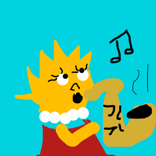 Saxophone drawing by nice-draw-designer