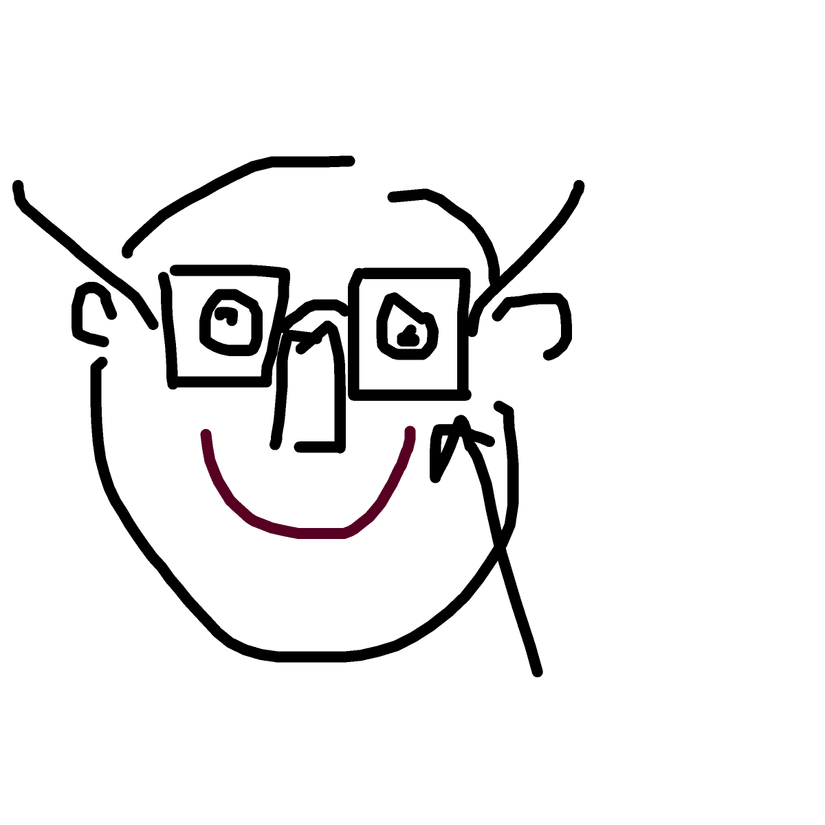 Glasses drawing by tirza