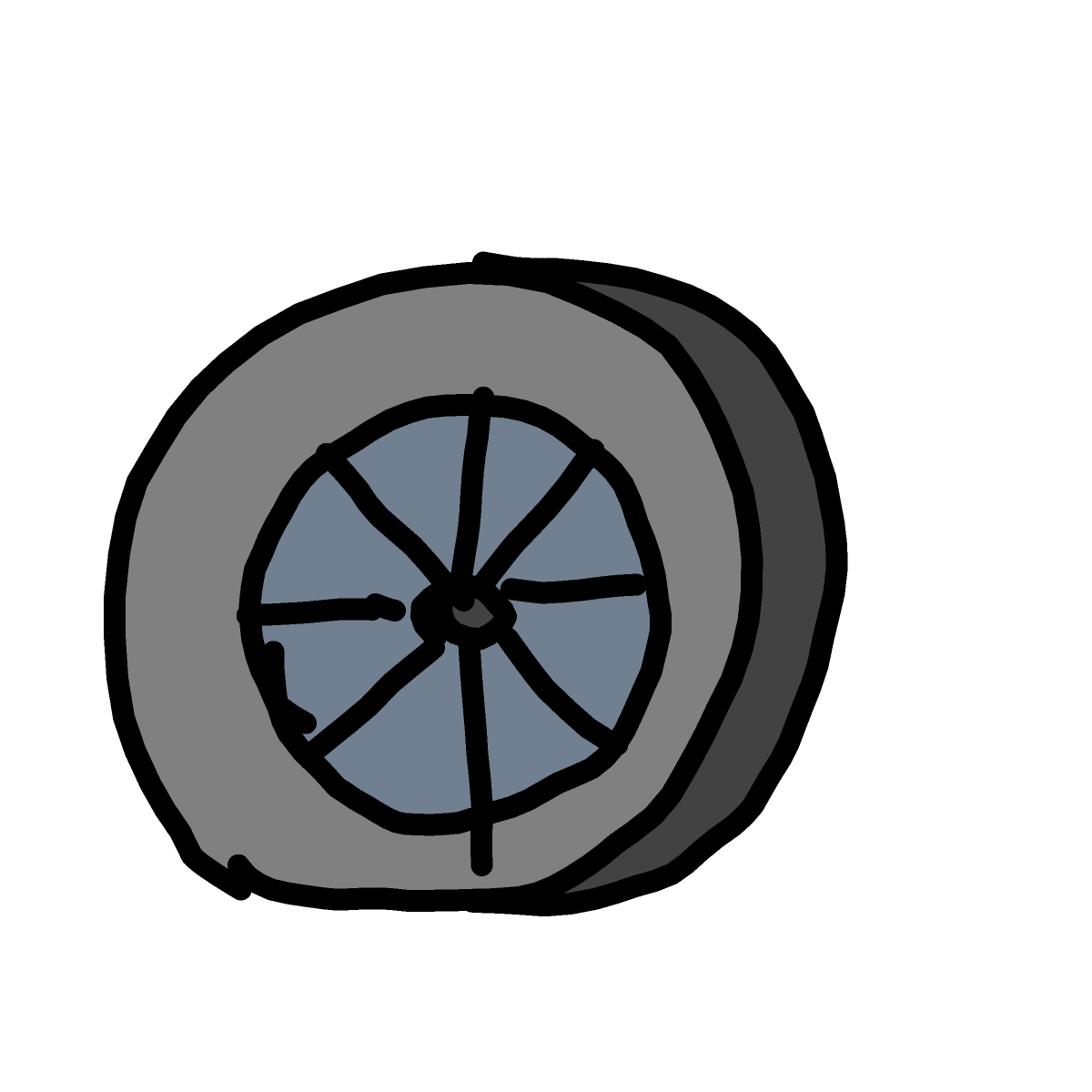 Wheel drawing by Juliezzz