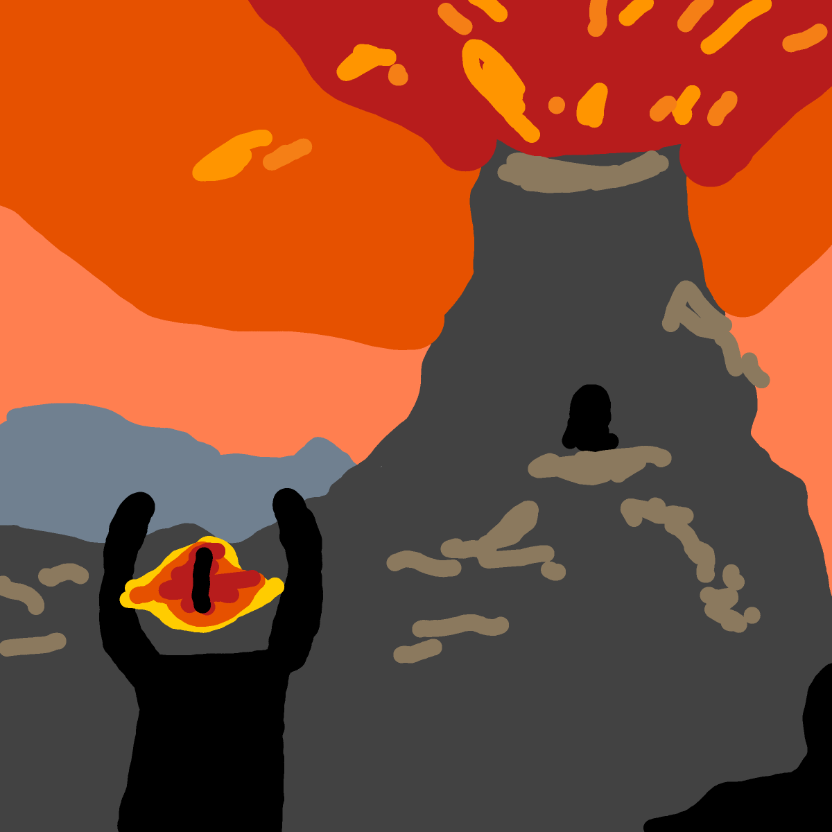Mount Doom drawing by Tessie