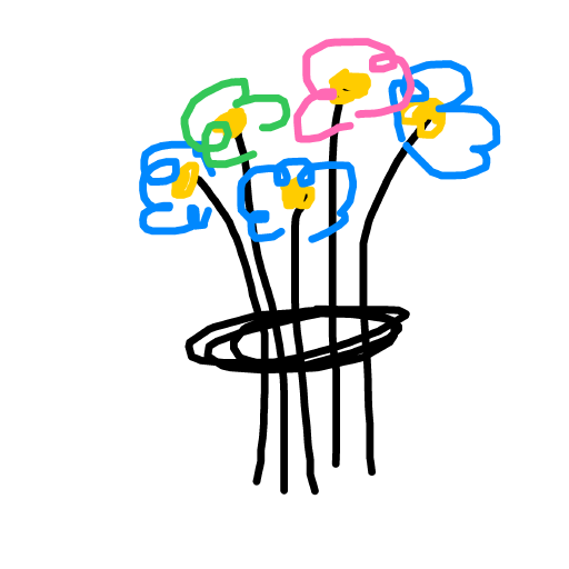 Bouquet drawing by bia
