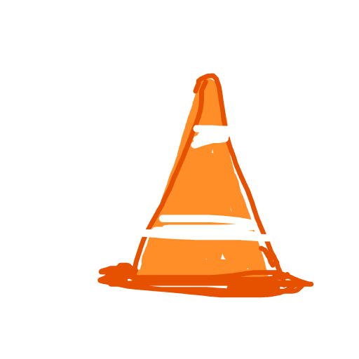 Traffic Cone drawing by beanieweenie
