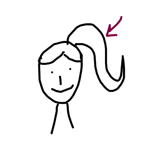 Ponytail drawing by free-berry-lab