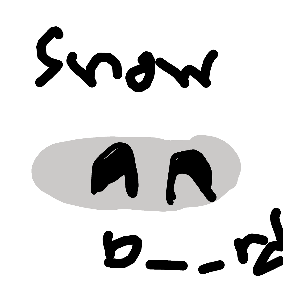 Snowboard drawing by Horseeeeeeeeey