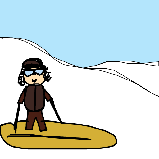 Snowboard drawing by shahadudu