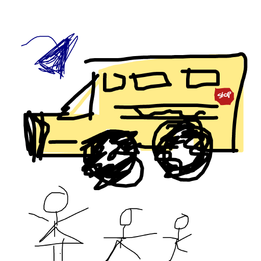 School Bus drawing by babitheartist
