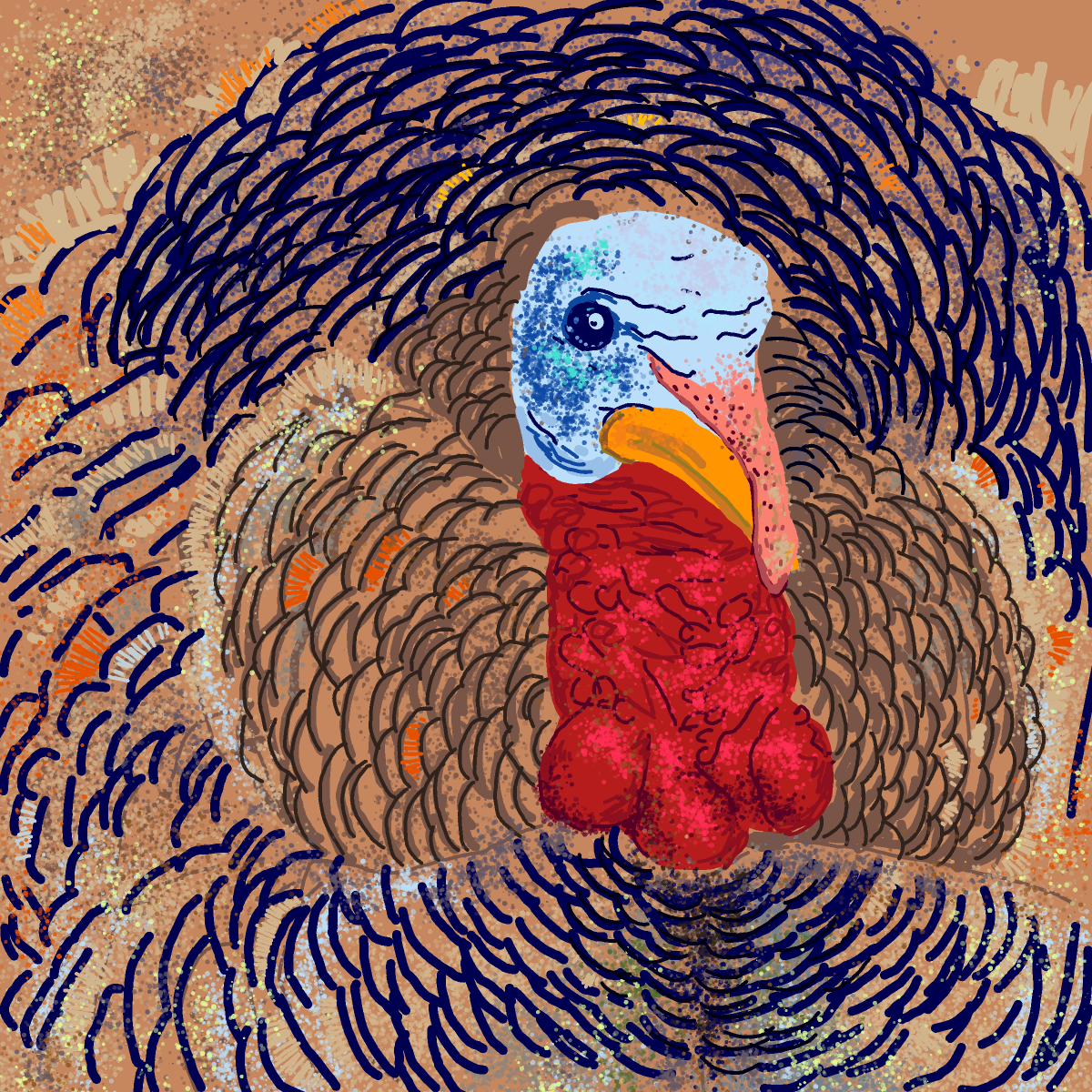Turkey drawing by Soybean