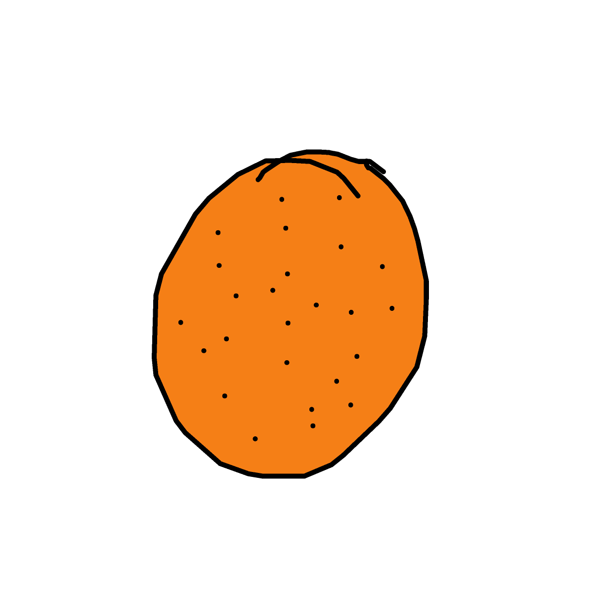 Orange drawing by louie