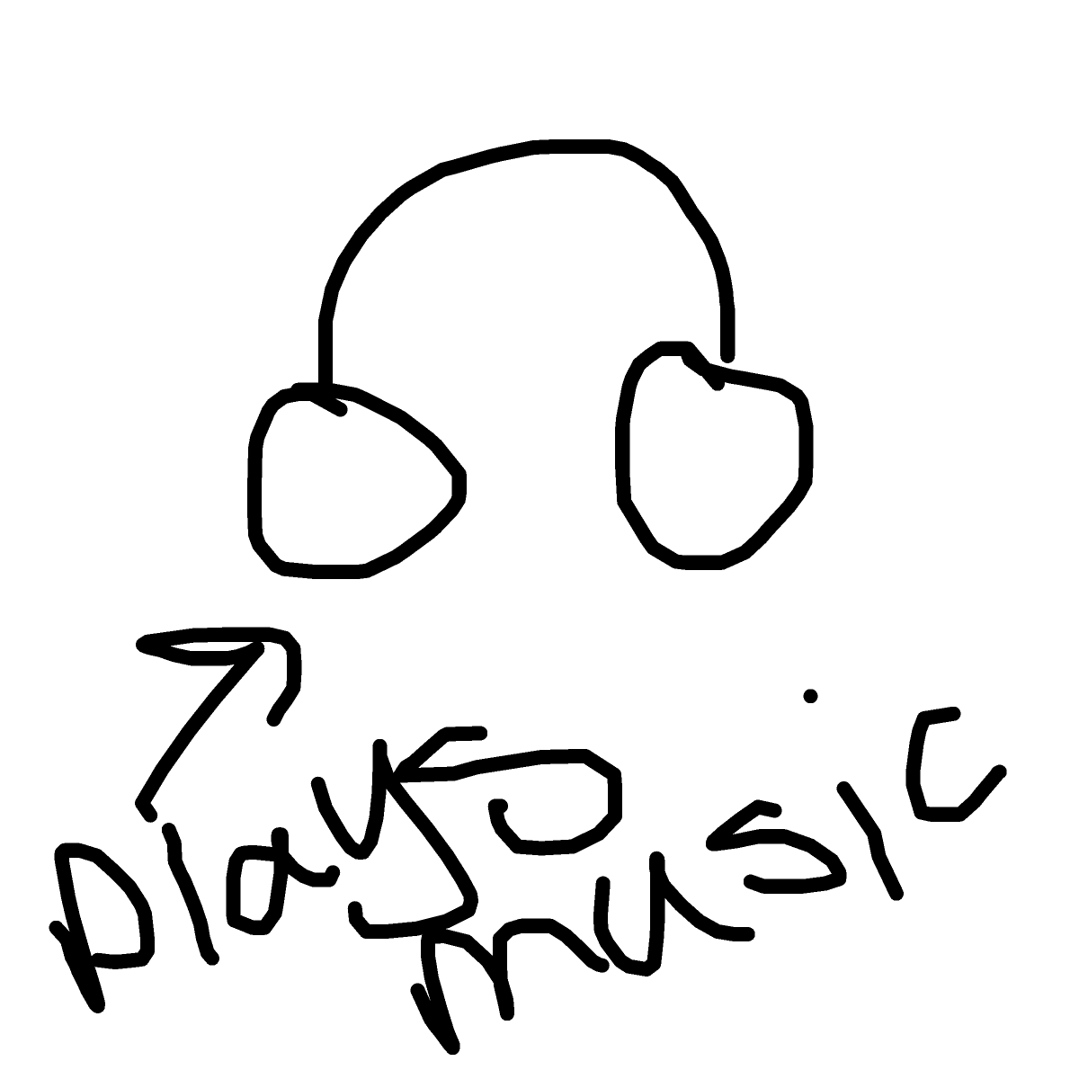 Headphones drawing by hard-free-pride