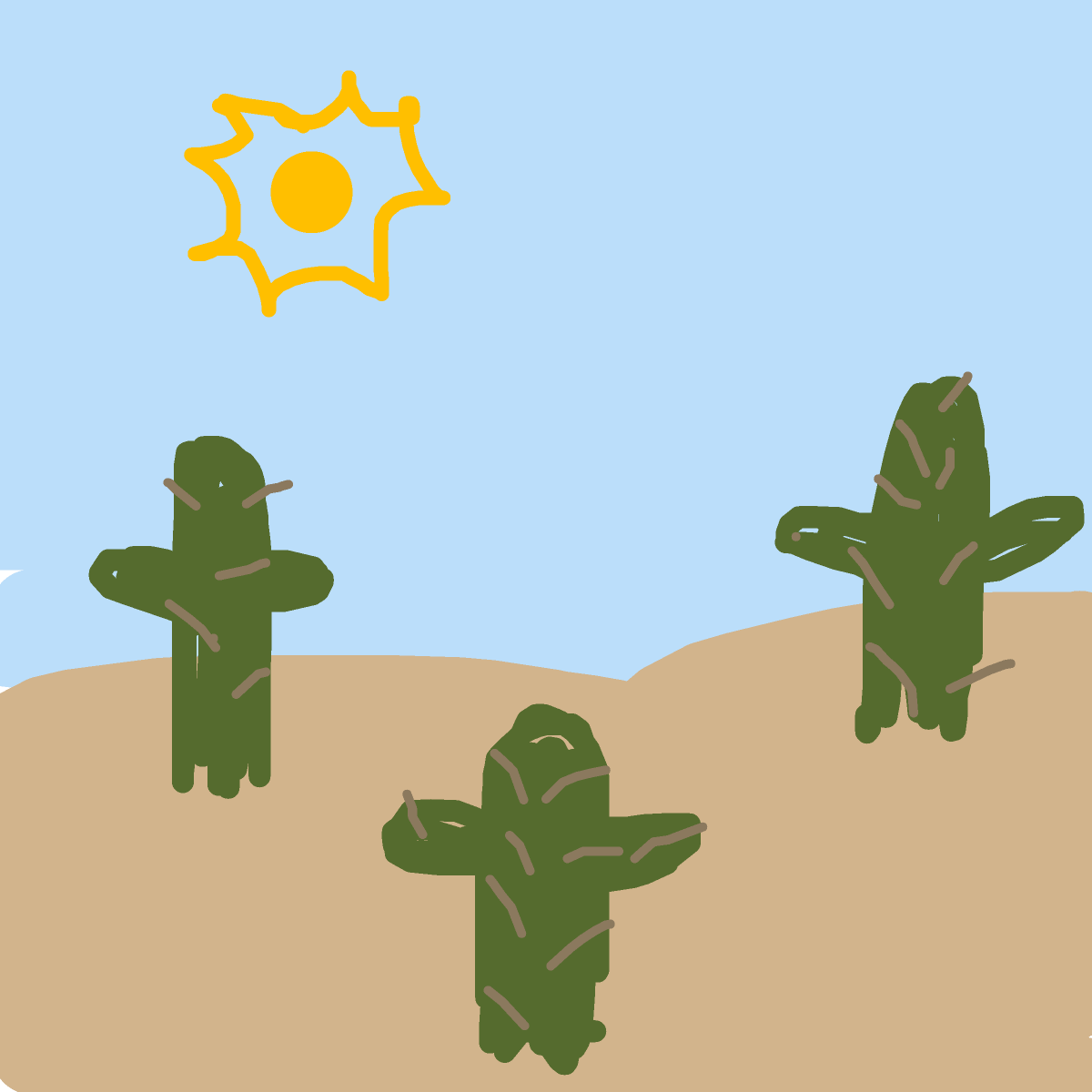 Cactus drawing by oxox