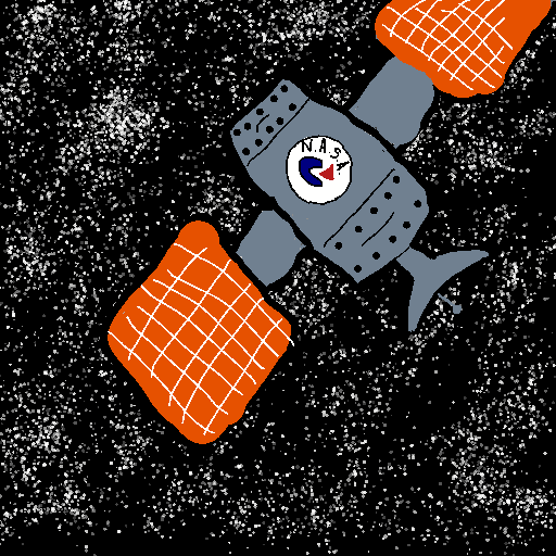 Satellite drawing by pancakes palette