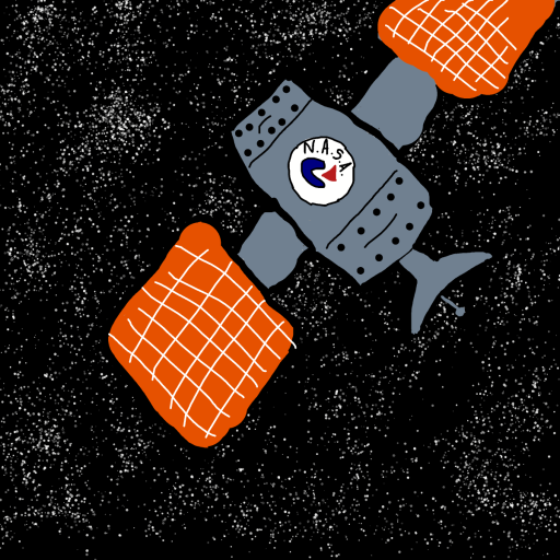 Satellite drawing by pancakes palette