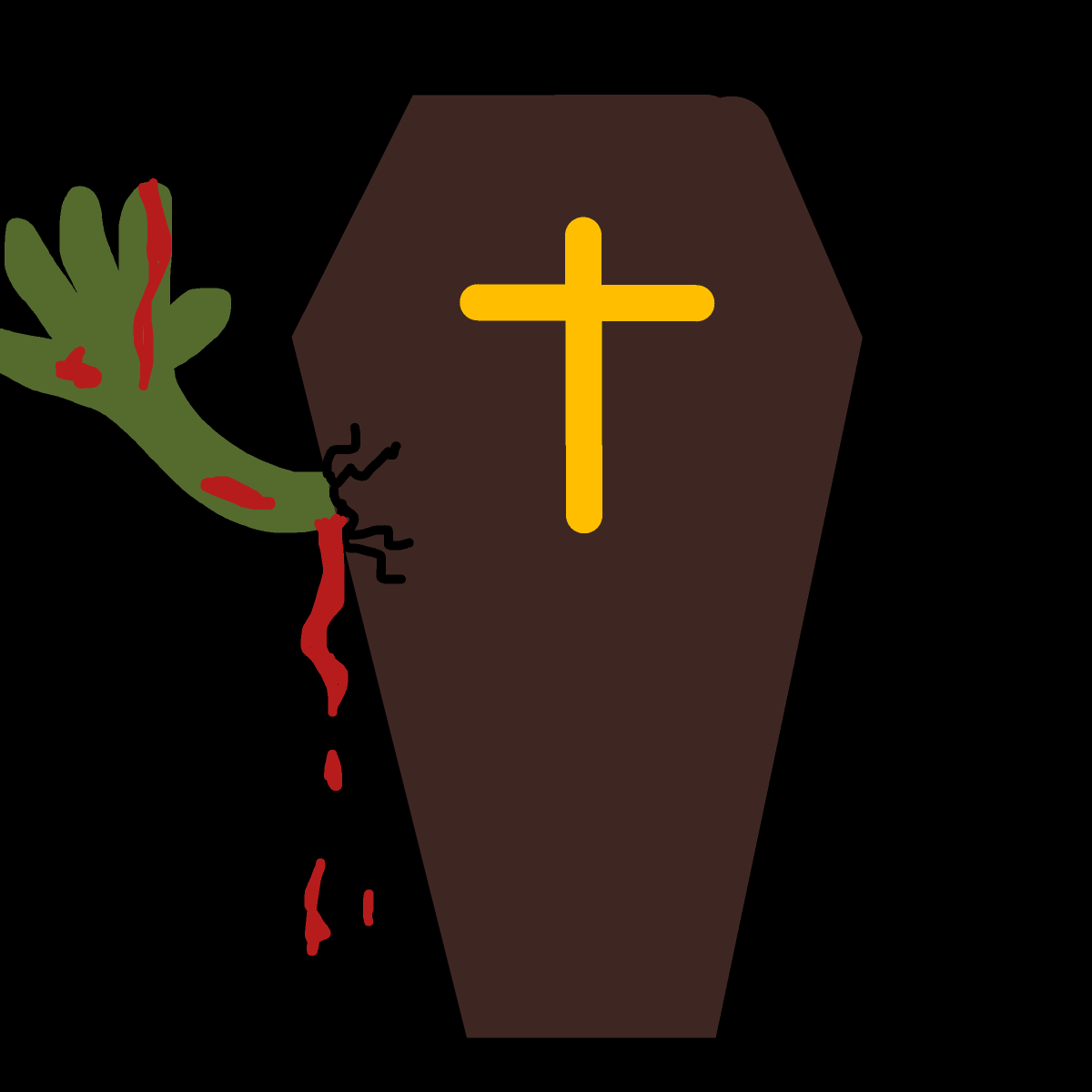 Coffin drawing by jashezilla
